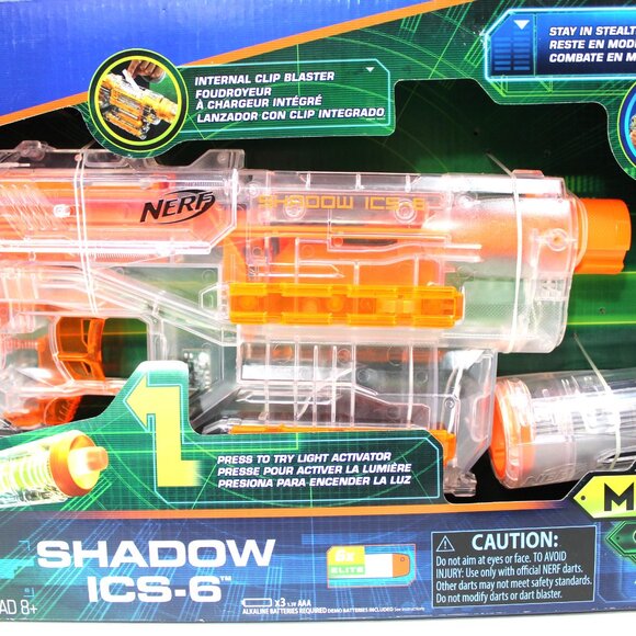 Hasbro Nerf-N-Strike Modulus Ghost Ops System Shadow ICS-6 Blaster Barrel Darts - Picture 5 of 12